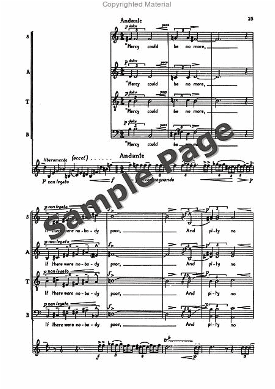 Poems 5 & An Epigram Of Wm. Blake 4-Part scores gallery preview page 26