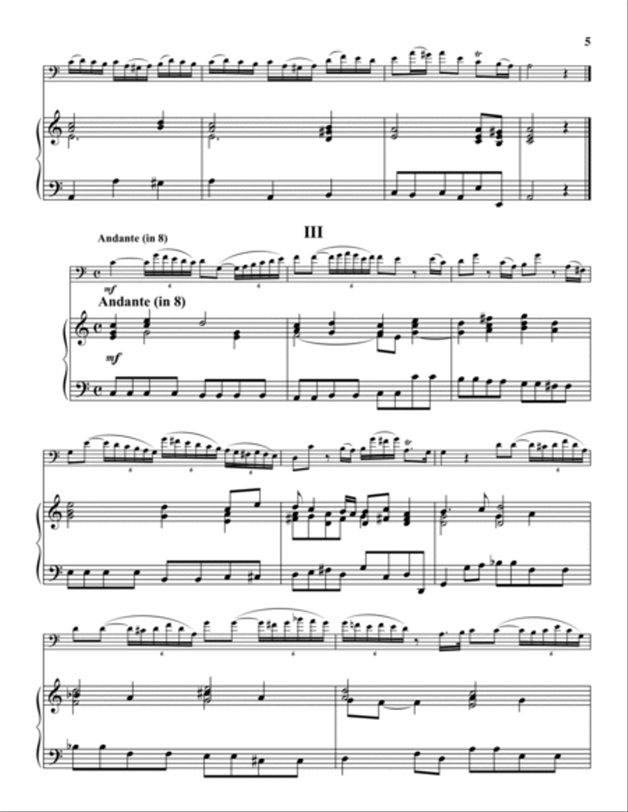 Sonata in a minor Euphonium scores gallery preview page 5
