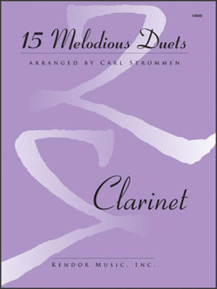 Book cover for 15 Melodious Duets- Bb Clarinet