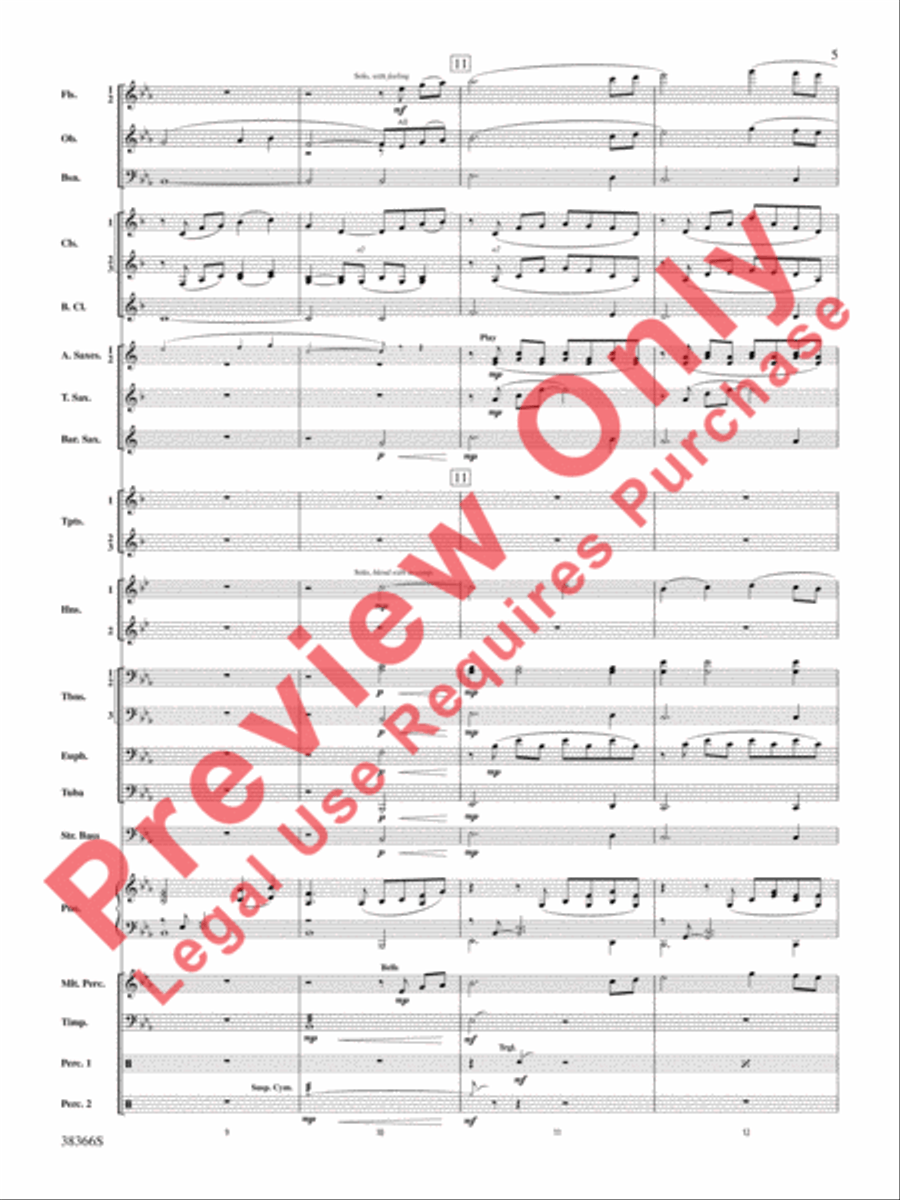 October Farewell October Farewell Concert Band scores gallery preview page 6