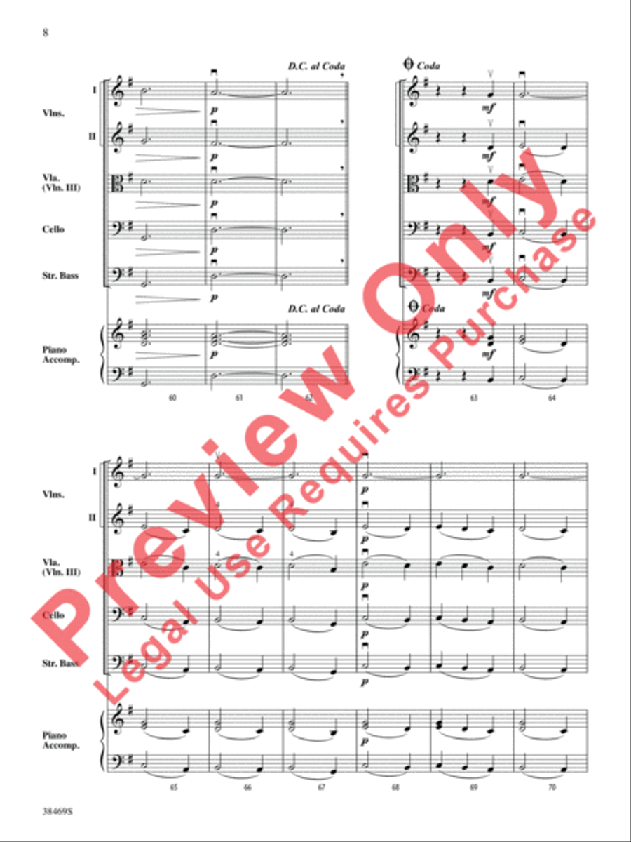Pastorale (from The Christmas Concerto) String Orchestra scores gallery preview page 9
