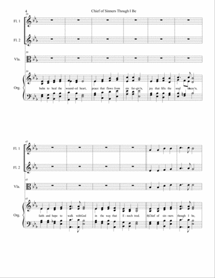 Chief of Sinners Though I Be, Hymn Setting Unison Choir scores gallery preview page 5