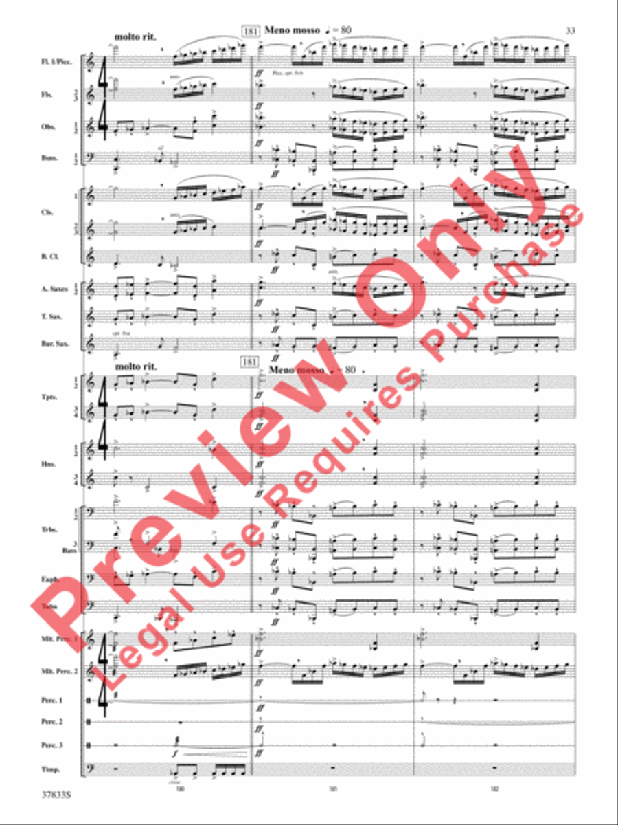 Symphonic Essay Concert Band scores gallery preview page 34