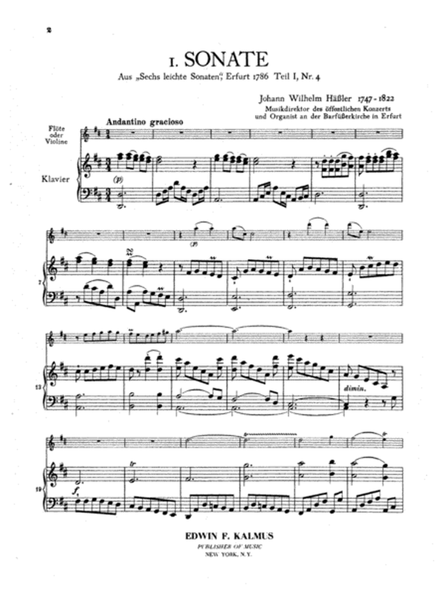 2 Sonatas Fl. & Pa. F