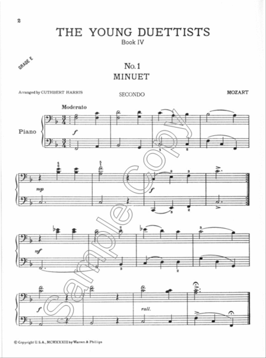 Young Duettists Book 4 Piano Duet scores gallery preview page 2