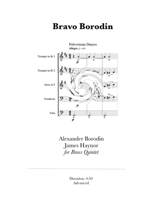 Book cover for Bravo Borodin for Brass Quintet