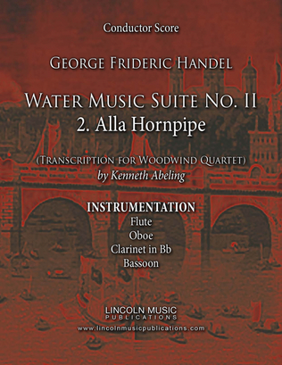 Book cover for Handel - Water Music Suite No. 2 – 2. Alla Hornpipe (for Woodwind Quartet)