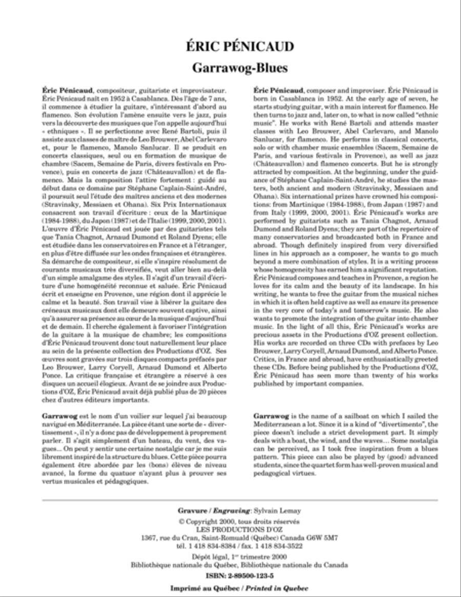 Garrawog-Blues Guitar Ensemble scores gallery preview page 1