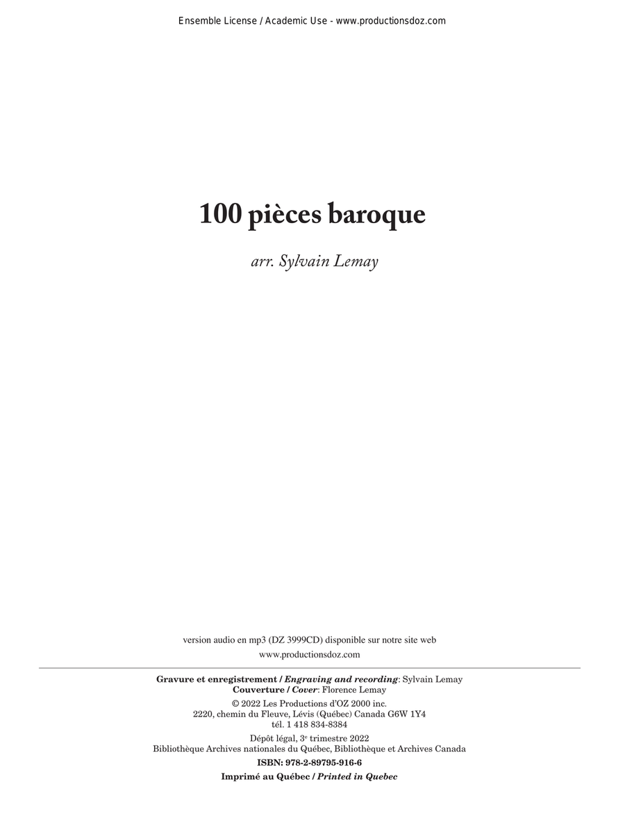 100 pièces baroque