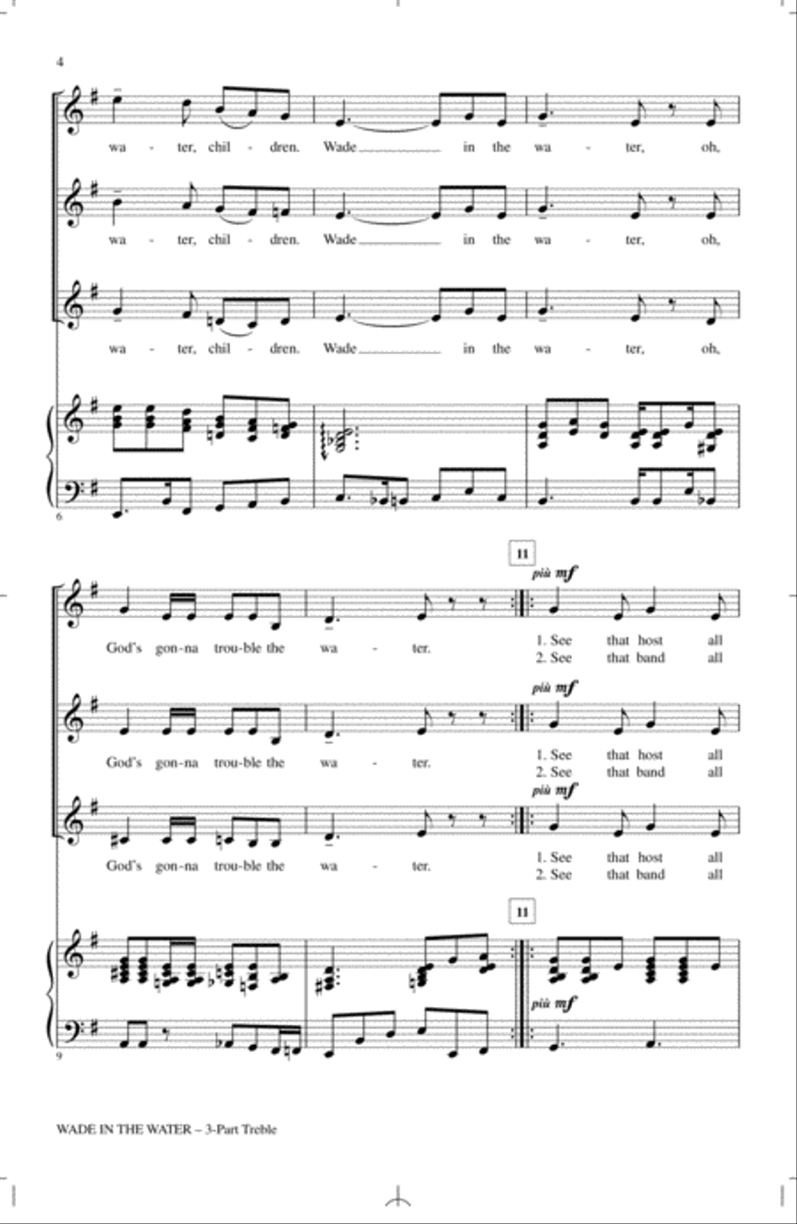 Wade In The Water 3-Part scores gallery preview page 2