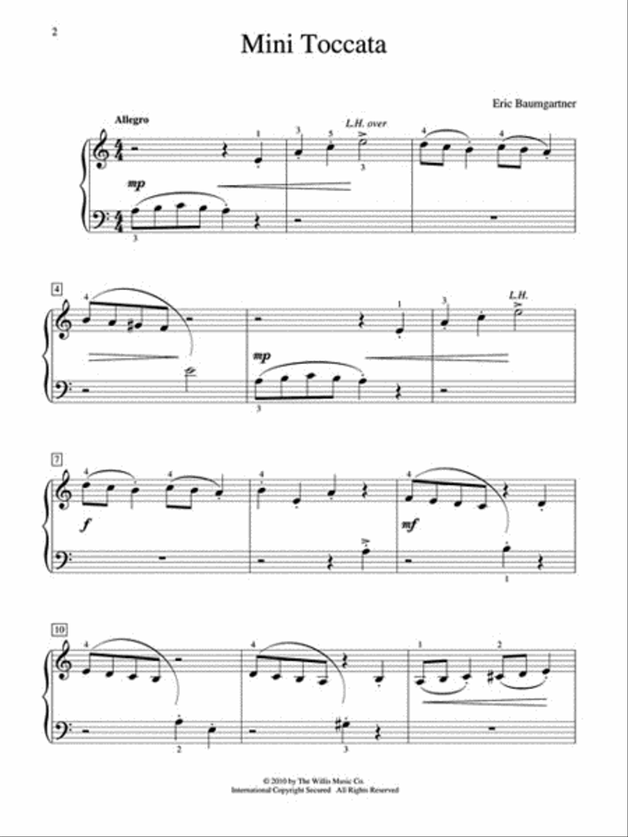 Mini Toccata Easy Piano scores gallery preview page 2