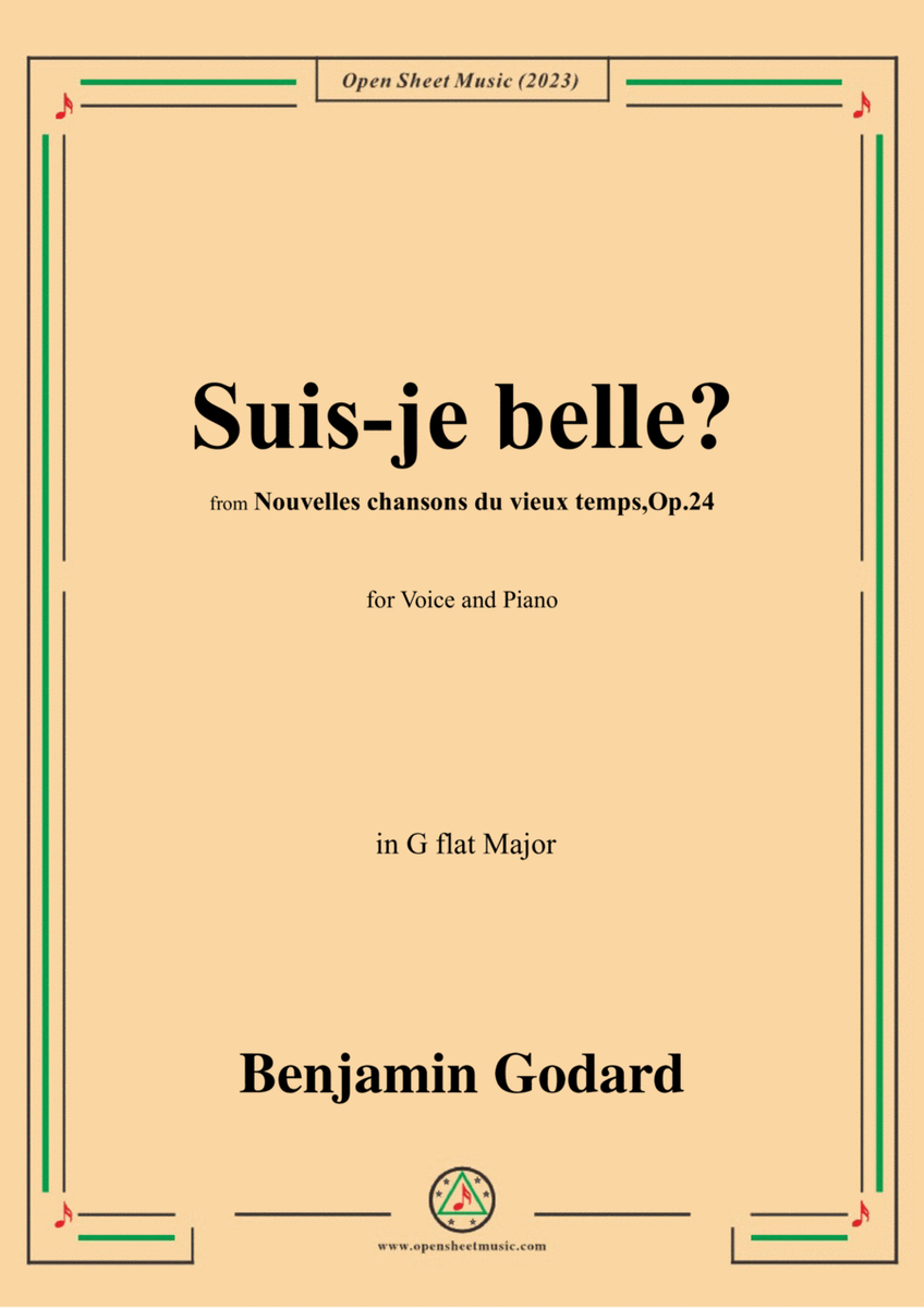 B. Godard-Suis-je belle?in G flat Major,Op.24 No.1