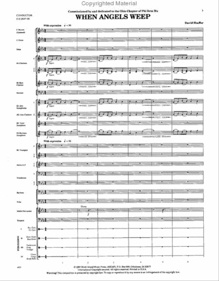 When Angels Weep Concert Band scores gallery preview page 2