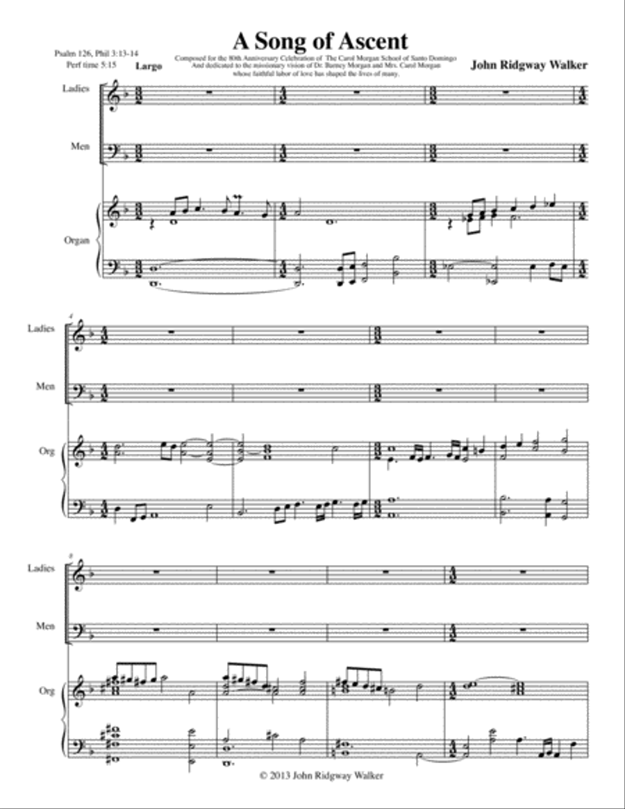 A Song of Ascent 4-Part scores gallery preview page 1