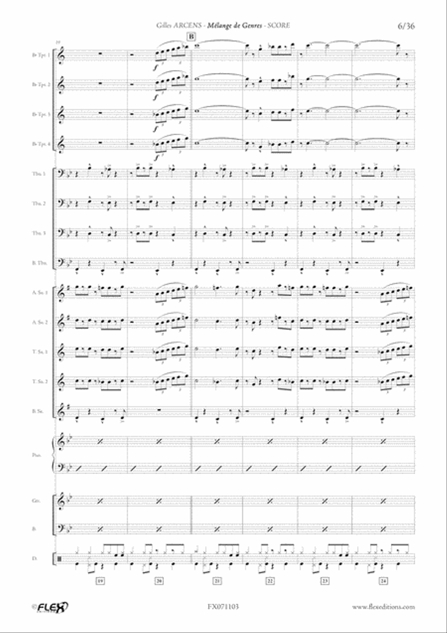 Melange de Genres Big Band scores gallery preview page 6