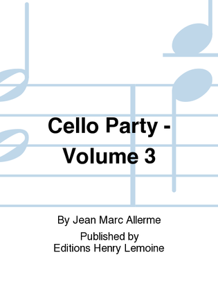 Book cover for Cello party - Volume 3