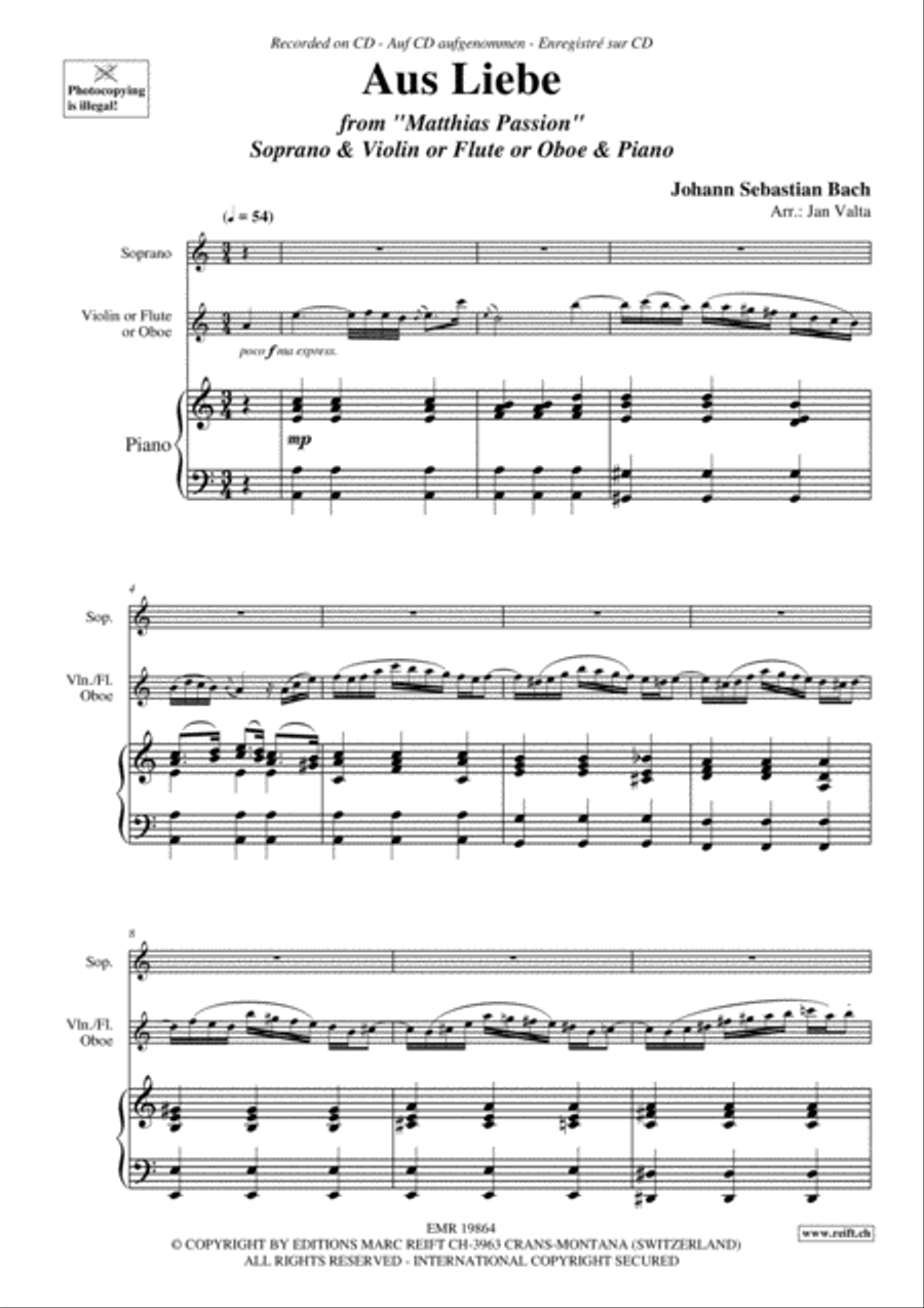 Aus Liebe Flute scores gallery preview page 9