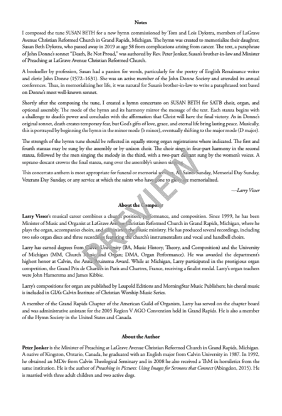 Death, Be Not Proud 4-Part scores gallery preview page 3