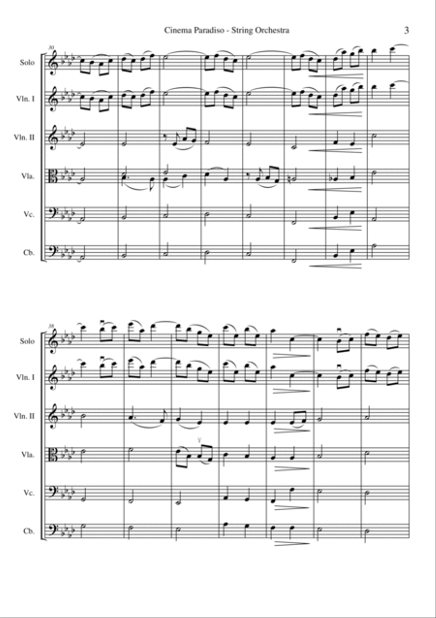 Cinema Paradiso Cello scores gallery preview page 3