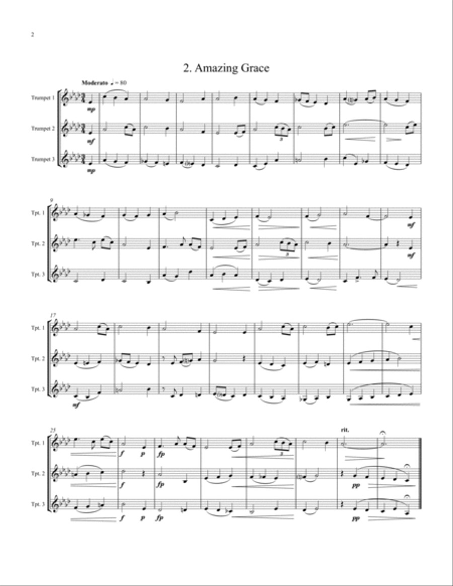 4 Favorite Hymns 4 Favorite Hymns Trumpet Trio scores gallery preview page 3