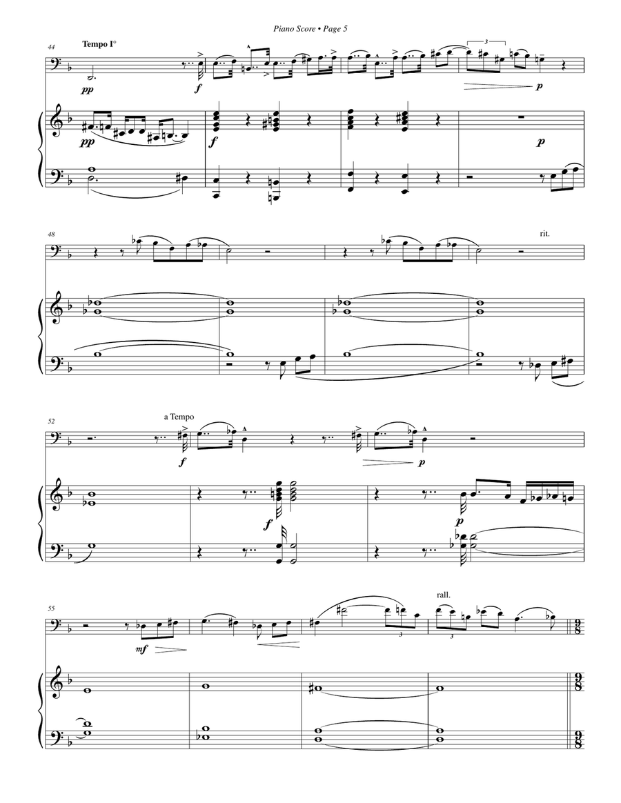 Sonata per Trombone e Pianoforte Piano scores gallery preview page 6