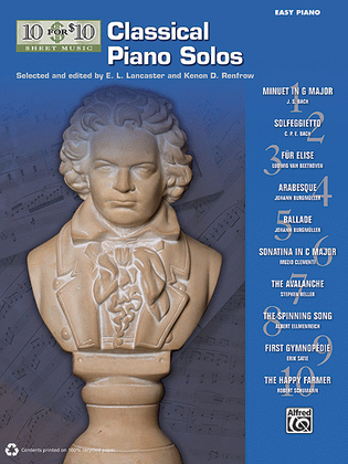 Book cover for 10 for 10 Sheet Music Classical Piano Solos