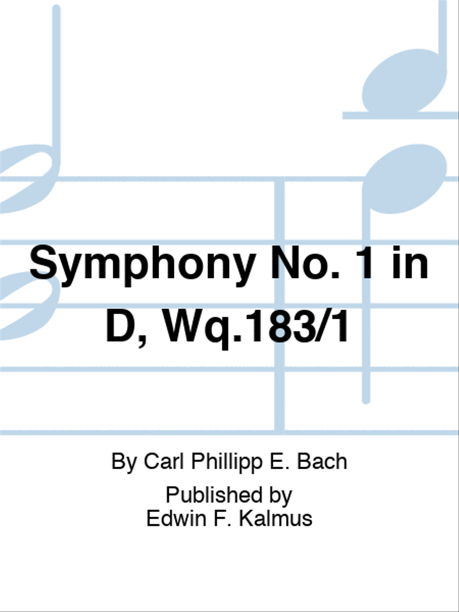Symphony No. 1 in D, Wq.183/1 Orchestra scores gallery preview page 1