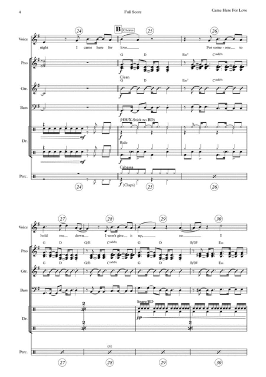 Came Here For Love Came Here For Love Bass Guitar scores gallery preview page 4
