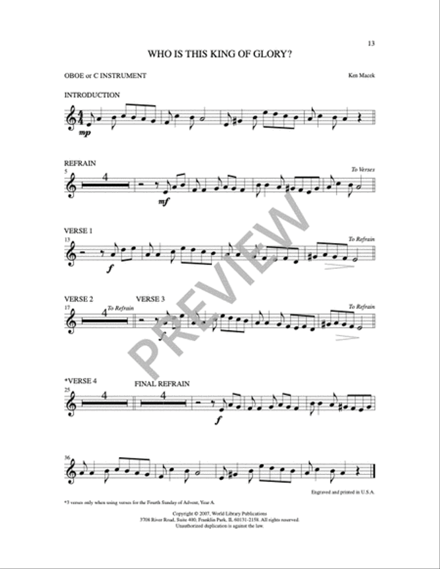 Who is the King of Glory? 2-Part scores gallery preview page 17