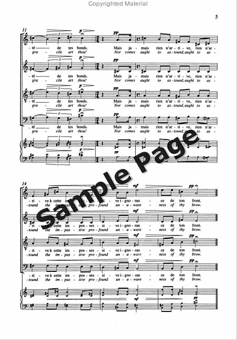 6 Chansons (Complete) 4-Part scores gallery preview page 5