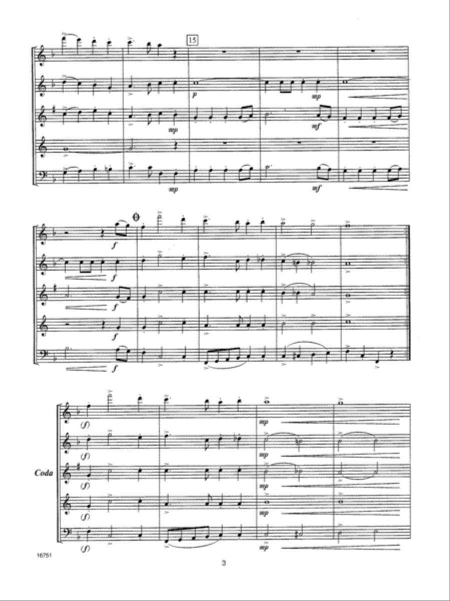 Carols For Christmas Woodwind Quintet scores gallery preview page 3