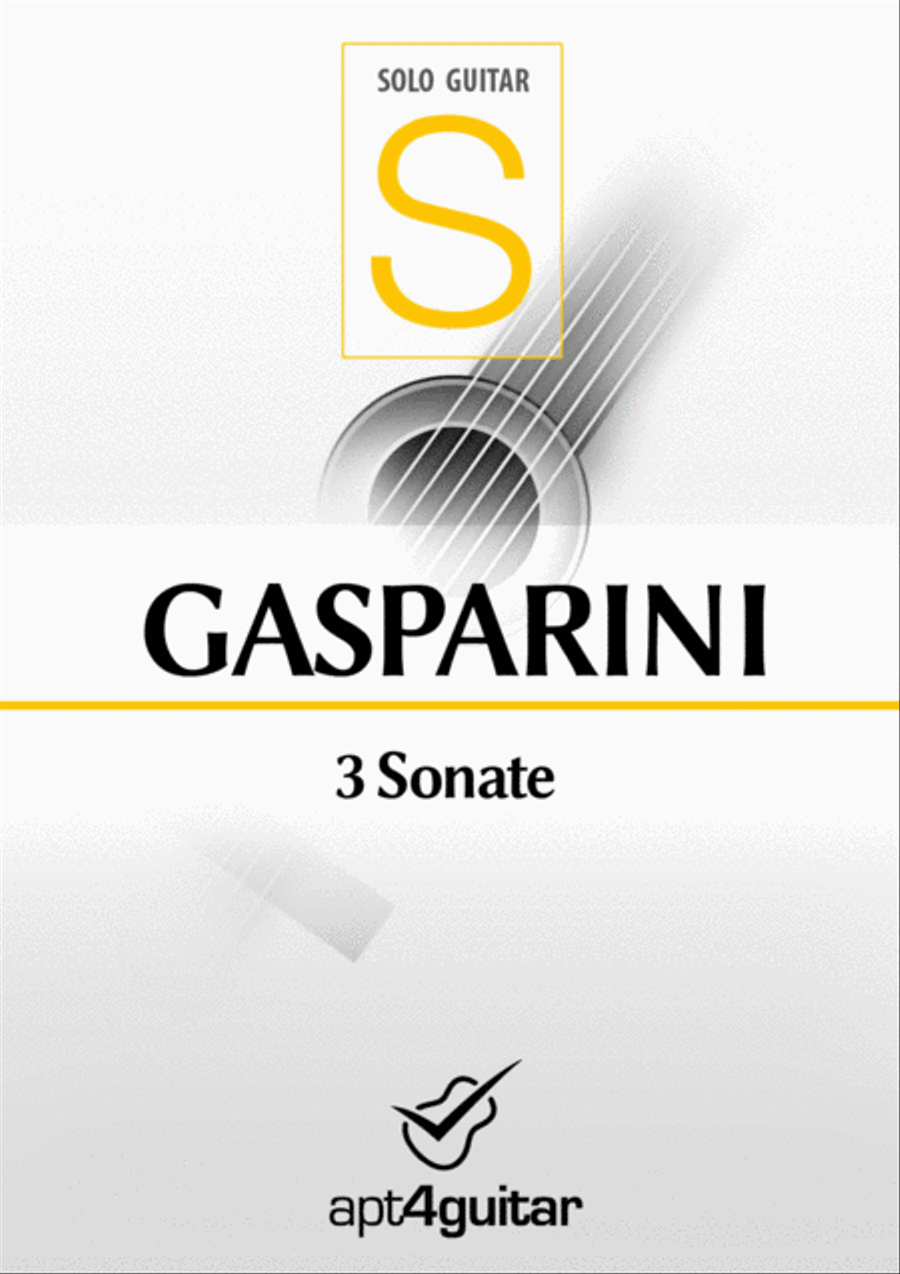 3 Sonate Classical Guitar scores gallery preview page 1