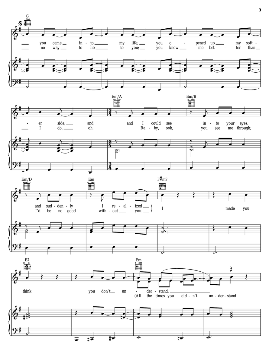 Understand Piano, Vocal, Guitar scores gallery preview page 3
