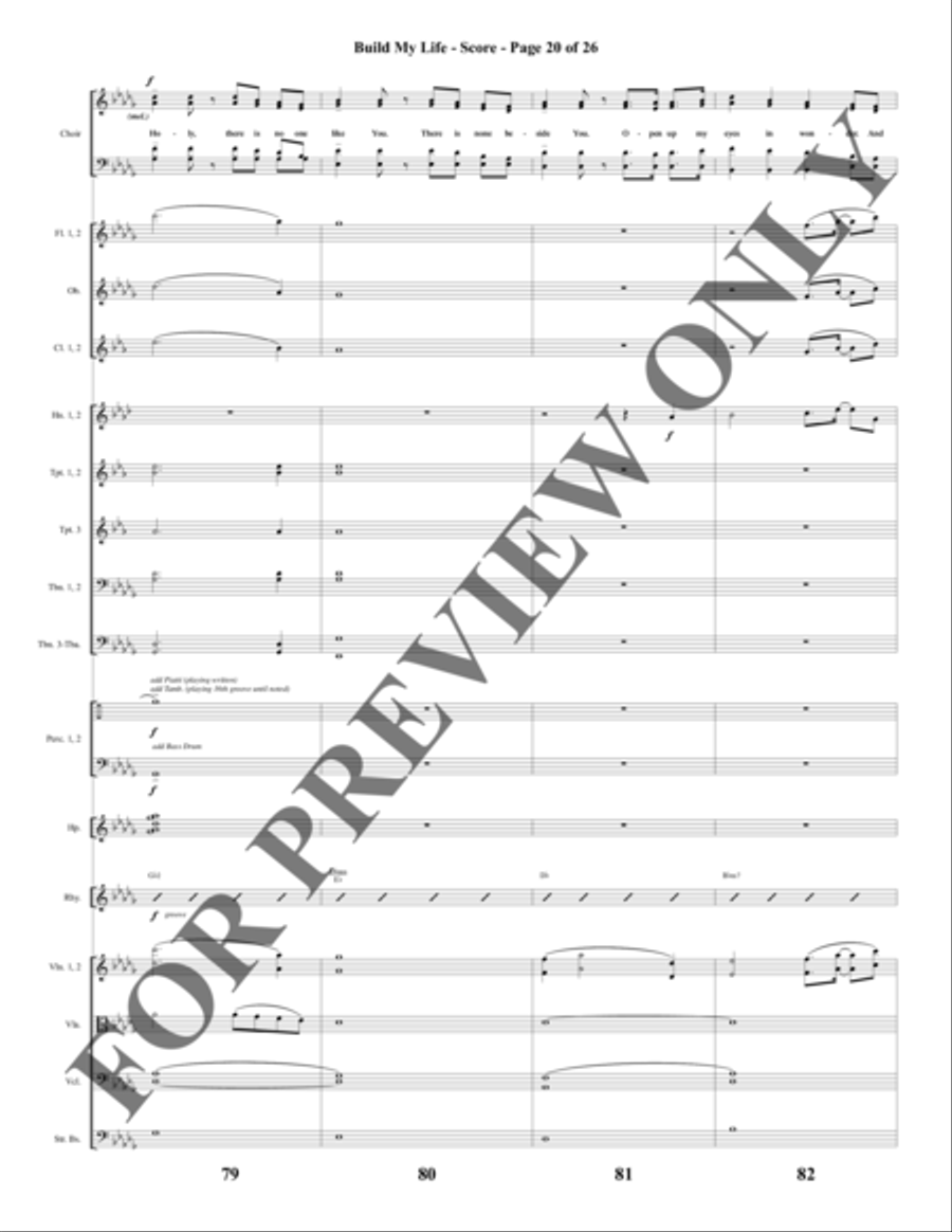 Build My Life - Orchestration Choir scores gallery preview page 21
