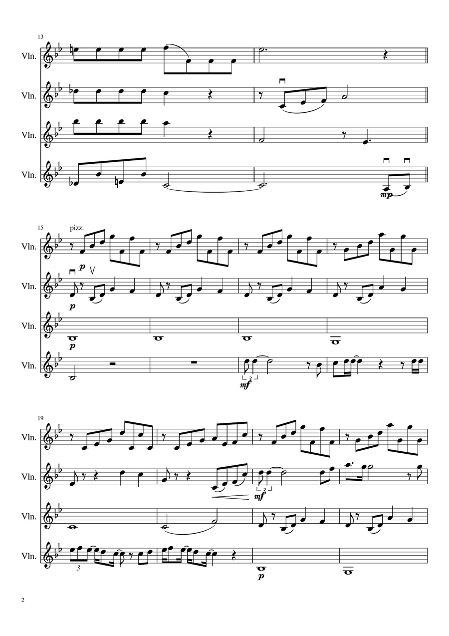 Bohemian Rhapsody Violin Solo scores gallery preview page 2