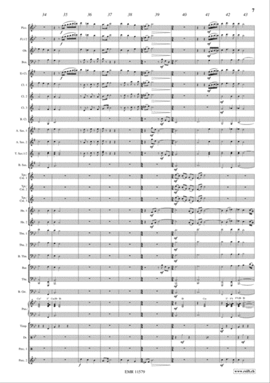 Flight To Italy Concert Band scores gallery preview page 8