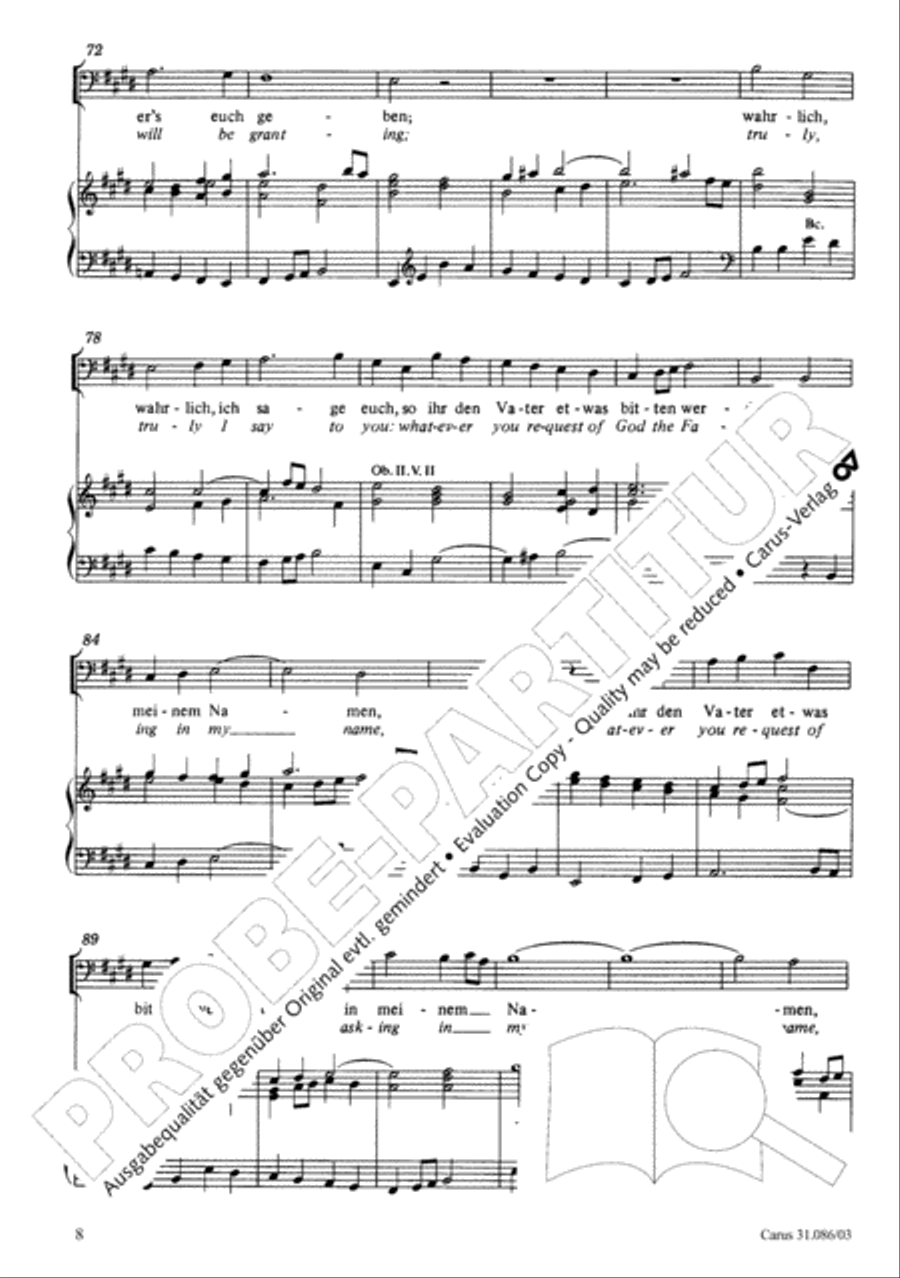 Truly, truly I say to you (Wahrlich, wahrlich, ich sage euch) 4-Part scores gallery preview page 9