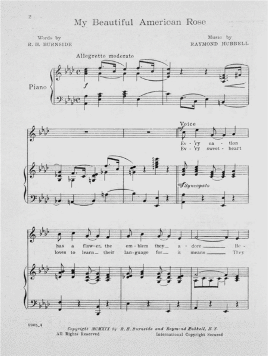 My Beautiful American Rose Voice scores gallery preview page 2