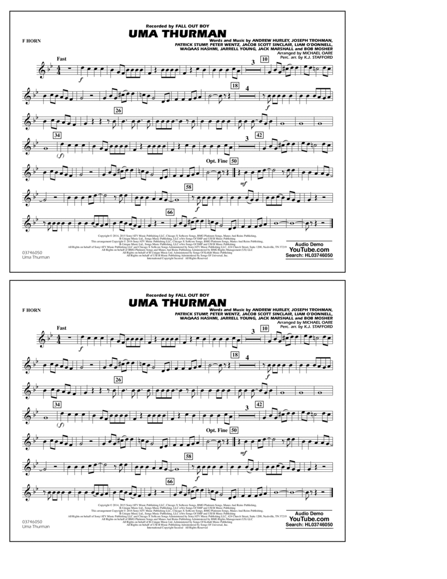 Uma Thurman - F Horn Horn scores gallery preview page 1