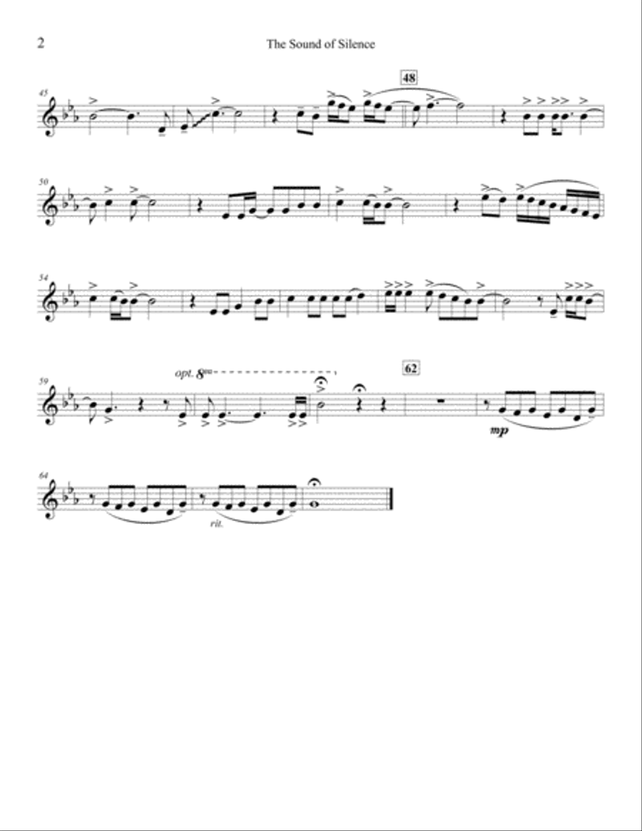 The Sound Of Silence Brass Duet scores gallery preview page 2