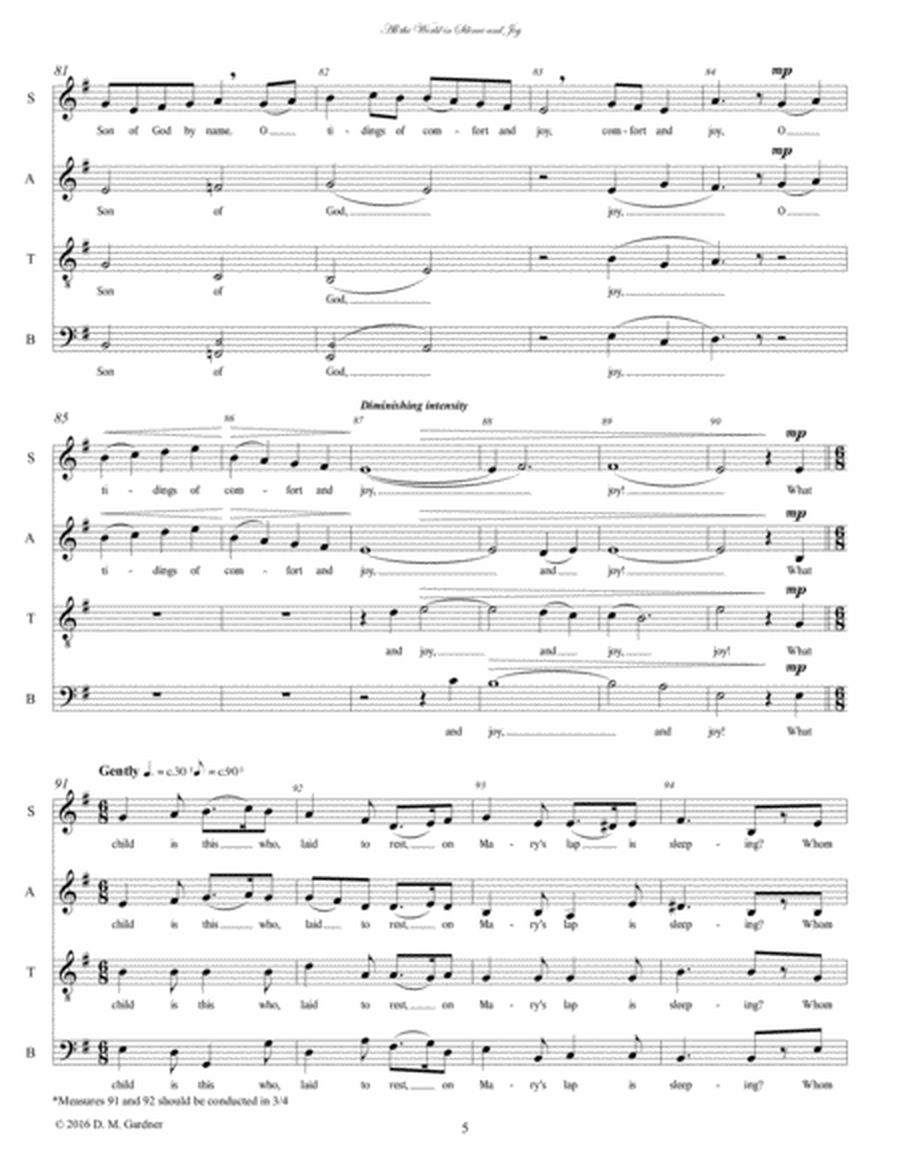 All the World in Silence and Joy (SATB ONLY) image number null