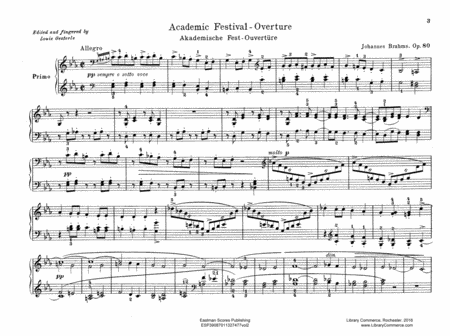 Collection of concert overtures for piano four hands