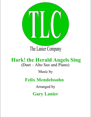 Book cover for HARK! THE HERALD ANGELS SING (Duet – Alto Sax and Piano/Score and Parts)