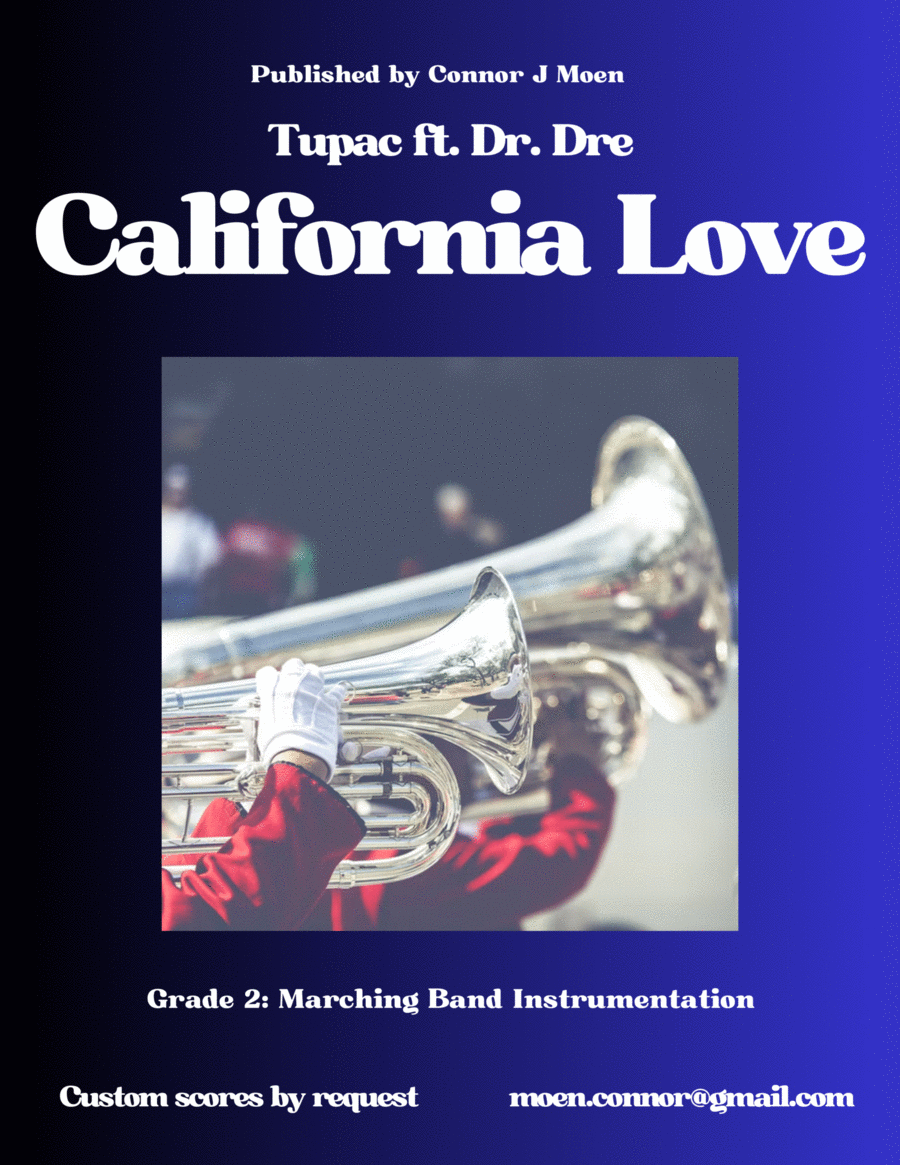 California Love (remix) Marching Band scores gallery preview page 1