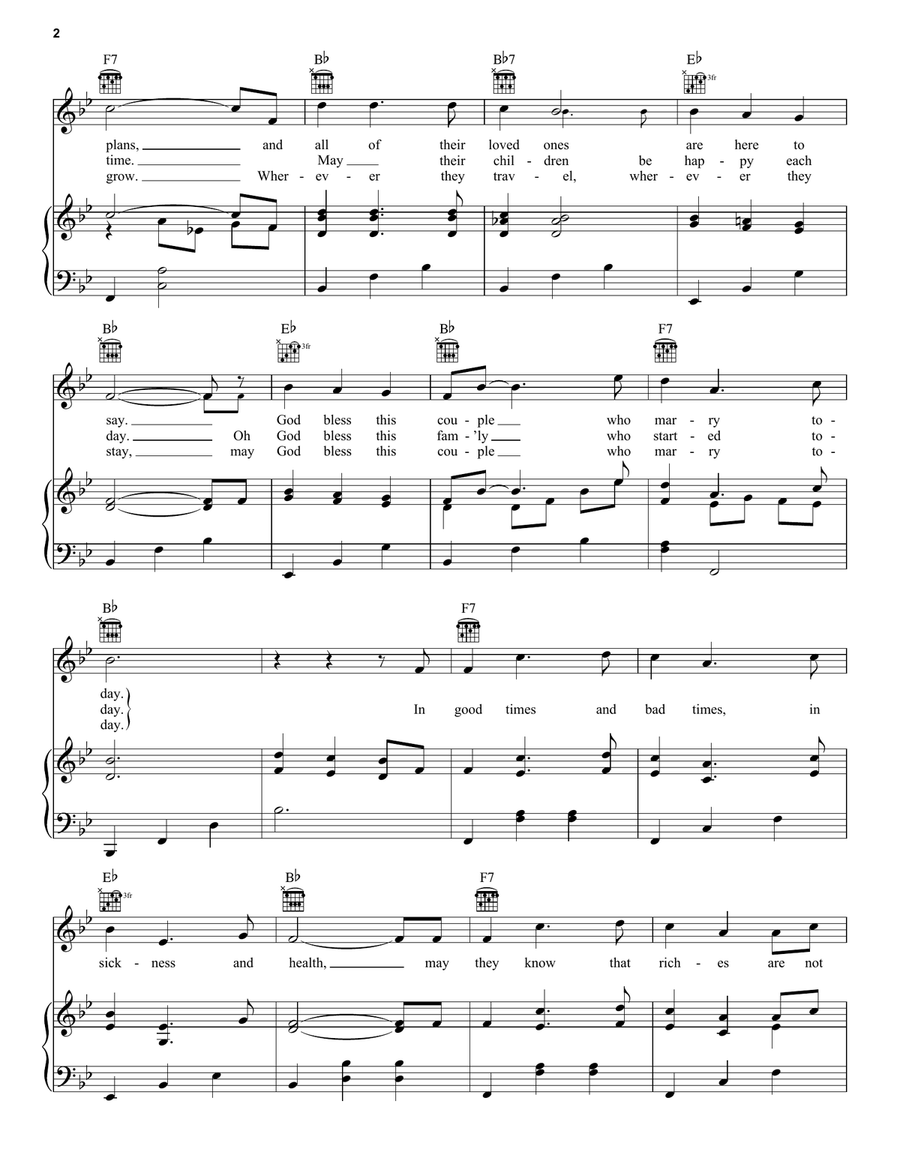 The Irish Wedding Song The Irish Wedding Song Piano, Vocal, Guitar scores gallery preview page 2