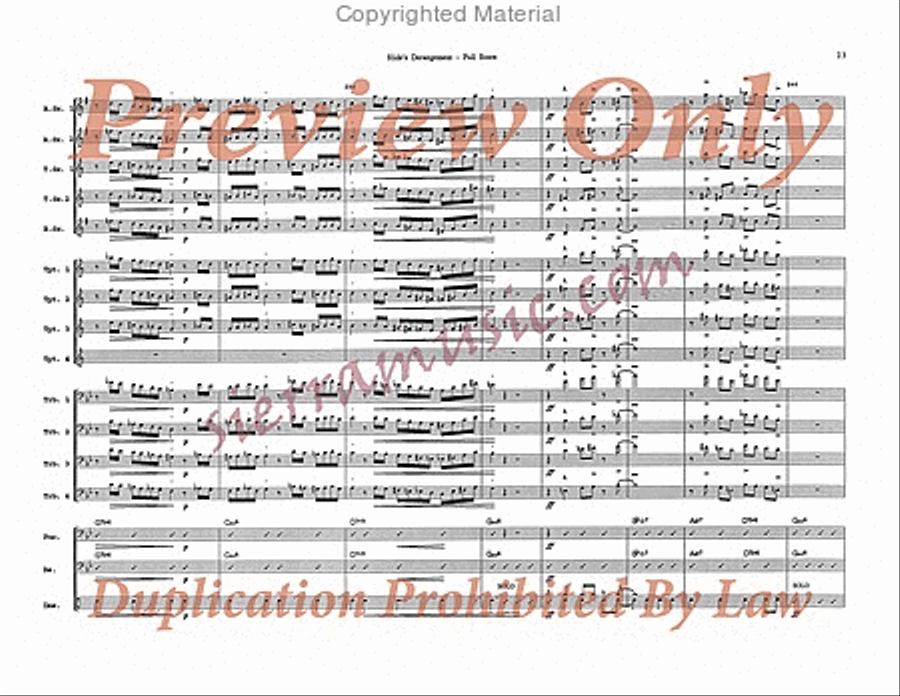 Slide's Derangement Big Band scores gallery preview page 24