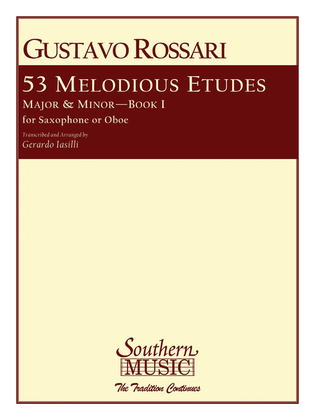 Book cover for 53 Melodious Etudes, Book 1