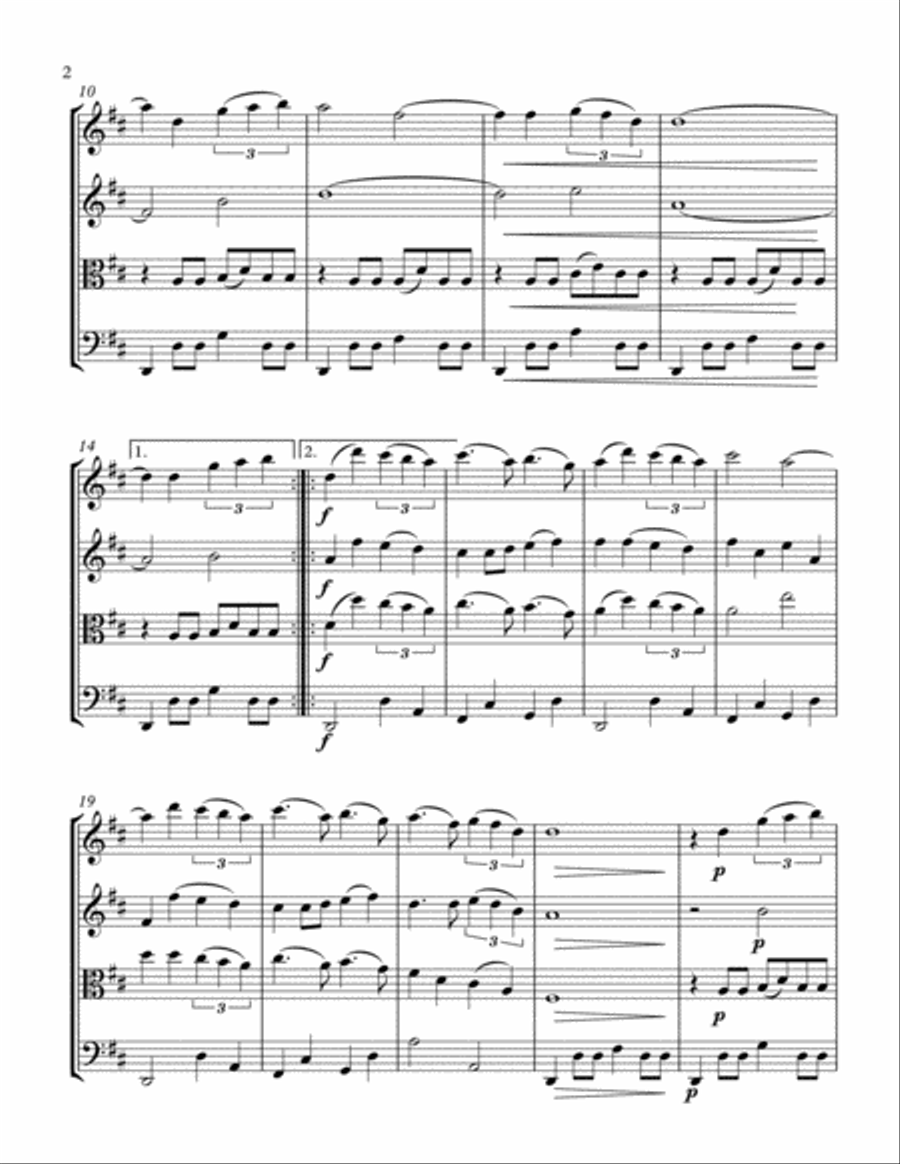 Chariots Of Fire from the Feature Film CHARIOTS OF FIRE String Quartet scores gallery preview page 2