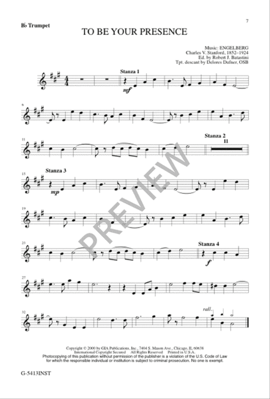 To Be Your Presence 4-Part scores gallery preview page 7