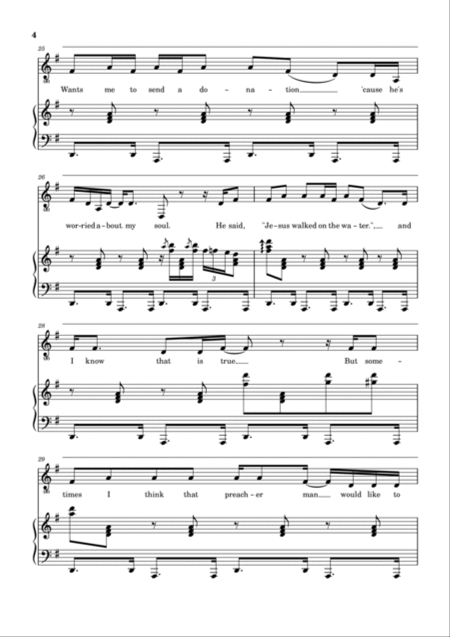 Long Haired Country Boy Long Haired Country Boy Voice scores gallery preview page 5